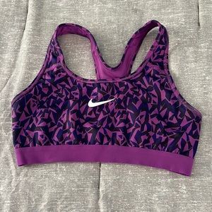 Nike purple and black sports bra